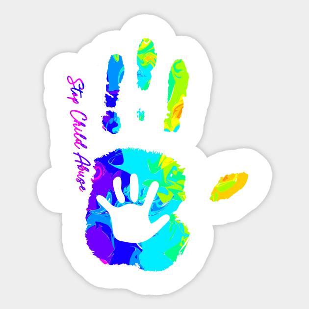 Stop Child Abuse Tie Dye Sticker by FrancisDouglasOfficial